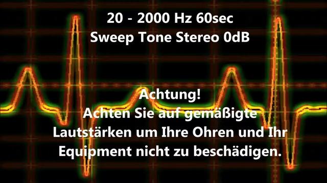 20 - 2000 Hz Sweep Tone Audio Sweep Ton wechselnde Frequenz