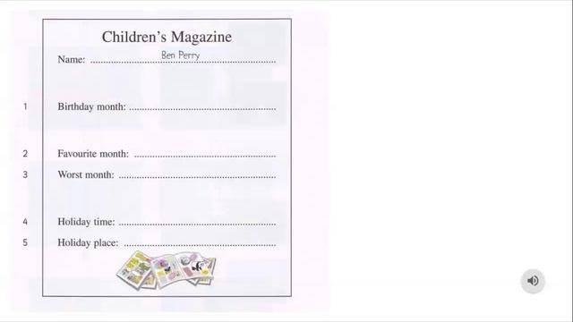 Урок 5 Аудирование для детей.
Cambridge English Movers/ Flyers Listening Test.