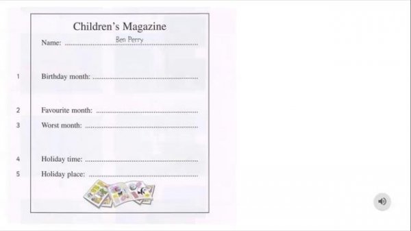 Урок 5 Аудирование для детей.
Cambridge English Movers/ Flyers Listening Test.