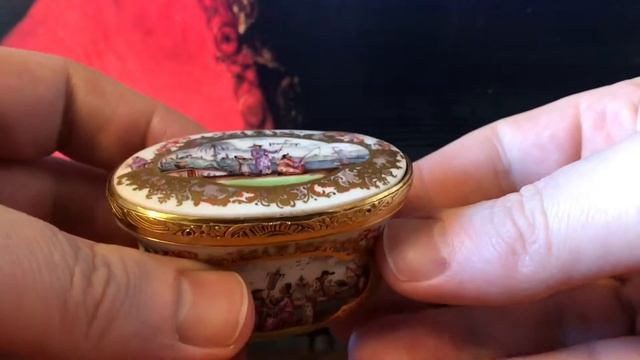 Мейсенский фарфор ! Табакерка 1723-24 гг! смотреть онлайн