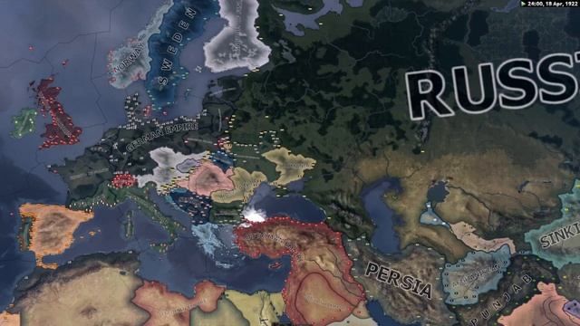 HOI4 Great war redux 1910 - 1930 Timelapse (2 world wars) # 1 смотреть онлайн
