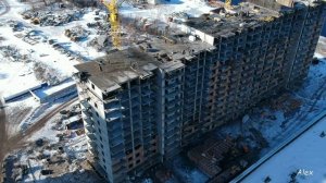 Полет над г. Красноярск (ЖК «Тихие Зори», февраль 2020 г)