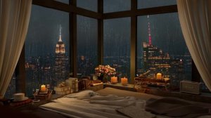 Cozy Bedroom in New York City with Jazz Music for Relax and Study