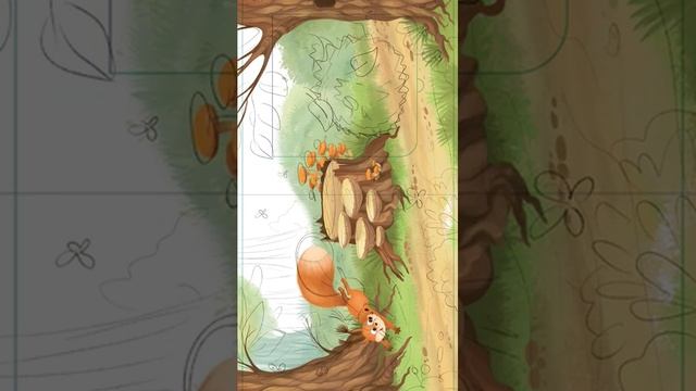 От эскиза к книге: Процесс создания иллюстраций "Пряток для самых маленьких". смотреть онлайн