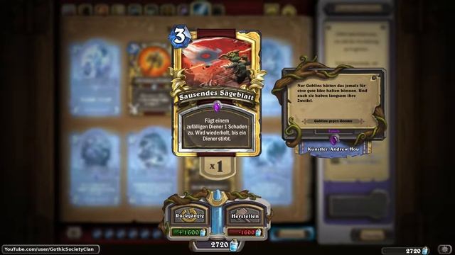 [HS] [Golden Cards] - [Goblins gegen Gnome] - Sausendes Sägeblatt | Bouncing Blade смотреть онлайн