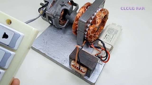New 220v 7000w Free Electric Energy Generator With AC Fan Motor And Transformer Idea