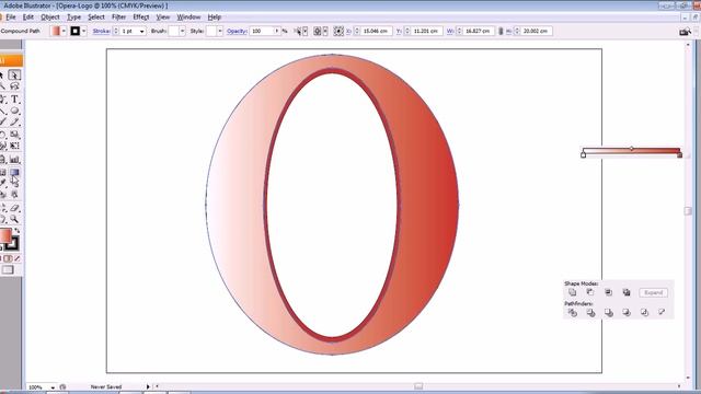 How To Make Opera Logo With Adobe Illustrator, Create Opera Browser Logo смотреть онлайн