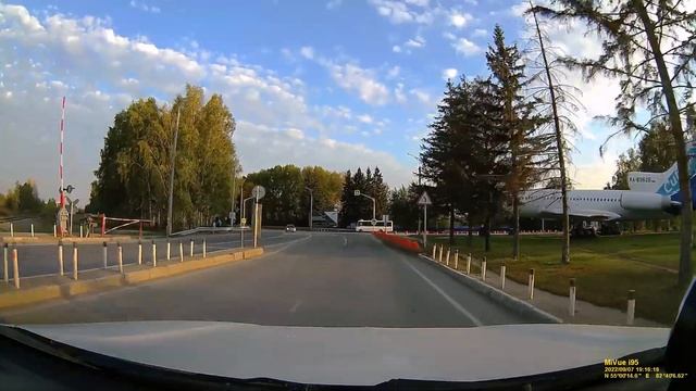 Driving. Trip Novosibirsk-Tolmachevo Airport. Russia. Siberia. Novosibirsk.