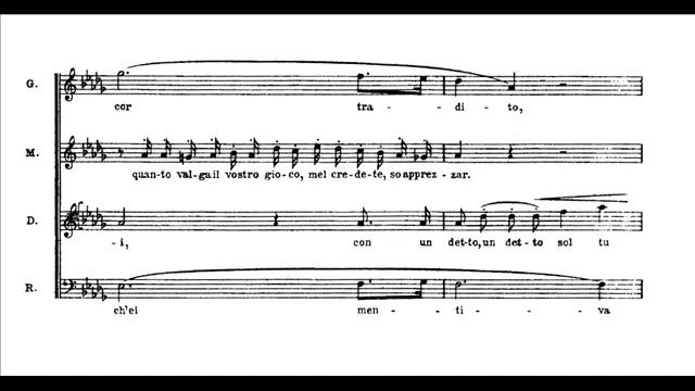 Verdi - Rigoletto - Quartetto "Bella figlia dell'amore" (score) смотреть онлайн