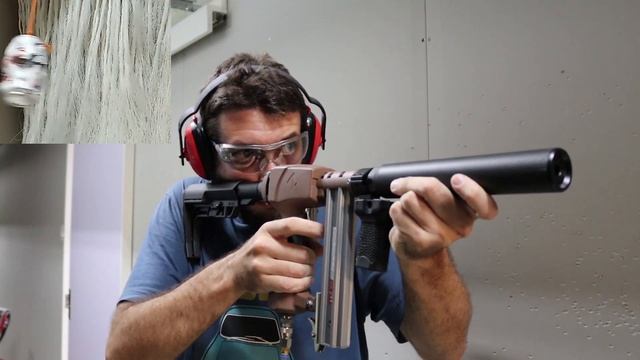 Airsoft Nailgun VS soda can! смотреть онлайн