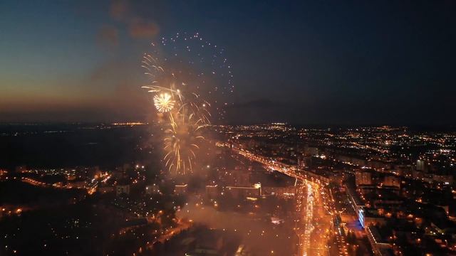 Салют 9 мая 2019   Уфа  Дрон