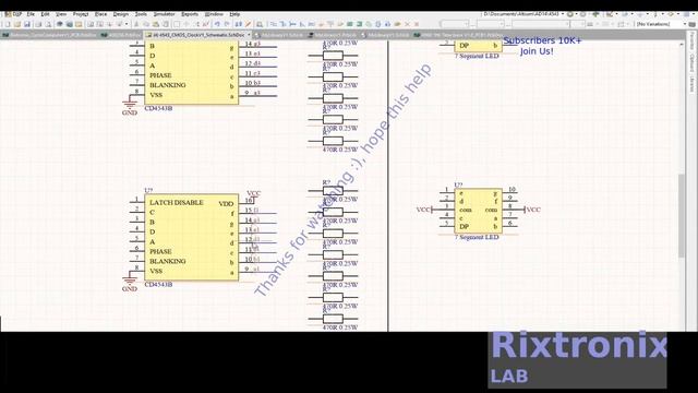 Designing 4543 CMOS Clock Altium Pt17 смотреть онлайн