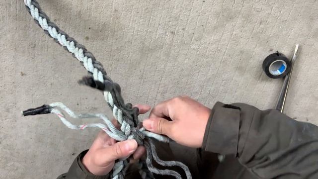 エイトロープのアイスプライス　こんなロープなら簡単にできる！　8strand rope eye splice смотреть онлайн