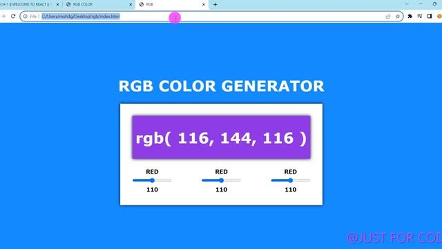 RGB COLOR GENERATOR || HTML CSS JAVASCRIPT PROJECT || IN HINDI || JAVASCRIPT REAL TIME PROJECT #js смотреть онлайн