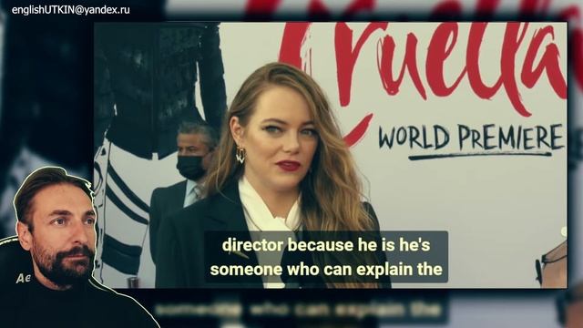 Разбор ИНТЕРВЬЮ на Английском с Субтитрами-Emma Stone Interview 'Cruella'