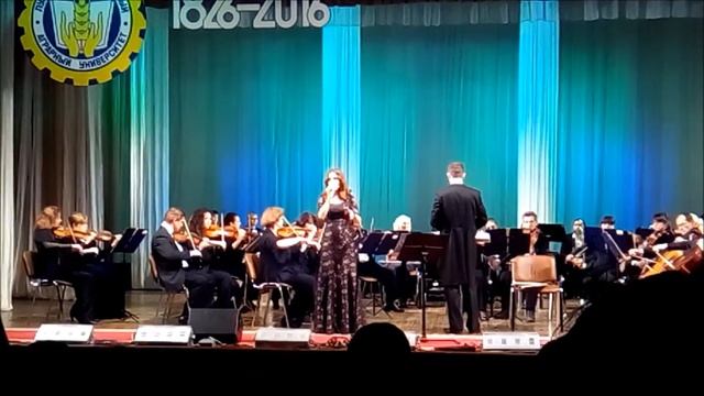 Луганск. ЛНАУ. Симфонический оркестр. 23.11.2016. Фрагмент 8. София Тихая I will always love you смотреть онлайн