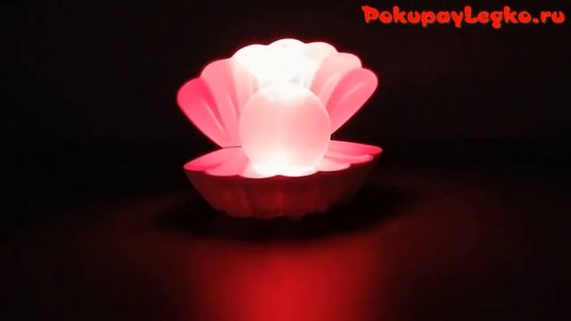 Ночник-светильник в виде раковины с жемчужиной смотреть онлайн