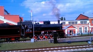 Паровоз ЭР 774-38 Подмосковная парад паровозов 06.08.2016