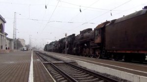 Сплотка паровозов Л-2055, Л-4132, Л-0074, Су252-20 и Л-0073