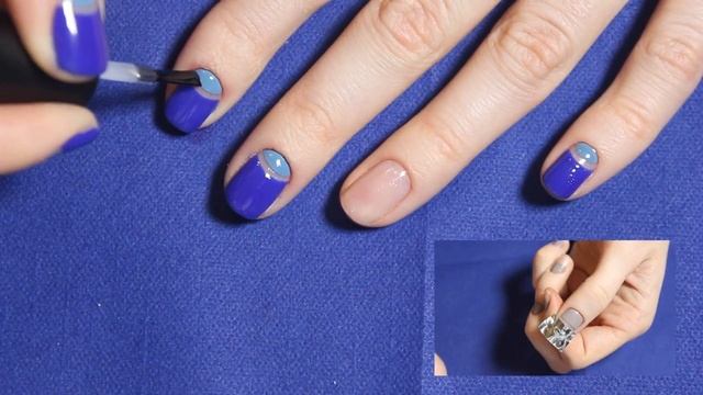 Гель лак_ лунный маникюр с негативным пространством. Модный дизайн ногтей 2015. смотреть онлайн