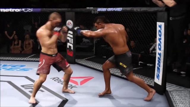 Khabib vs Vitor Belfort (EA Sports UFC 3) - K1 Rules смотреть онлайн