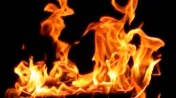 Slow motion fire footage