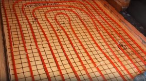 Тёплые полы в бане. Своими руками. #теплыйпол #тёплый пол #баня