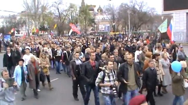 10.04.14 Одесса, вхождение марша освободителей на Куликово поле смотреть онлайн