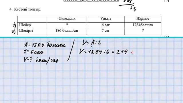 Математика 4-сынып 2-тоқсан ТЖБ #тжб