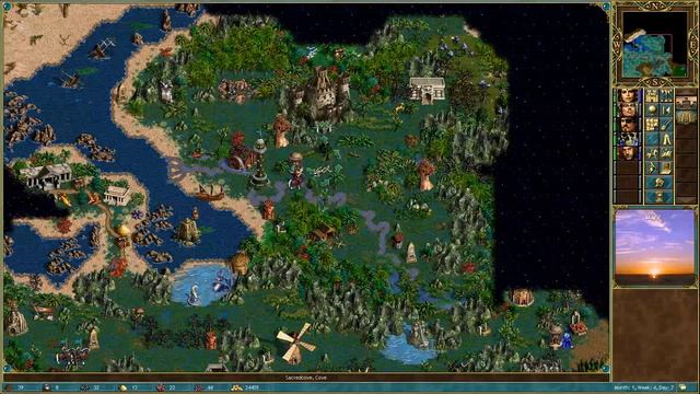 Let's play HoMM 3 (one go challenge): 92. Evenmorn (Terror of the Seas-Horn of the Abyss) смотреть онлайн