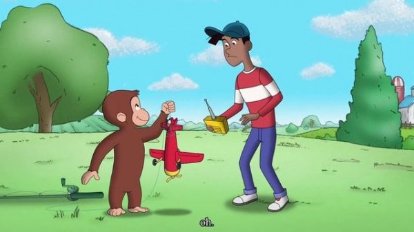 Curious George - 279 - Curious Clouds (Learn English Language with subtitles)