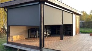 Автоматические мягкие окна для беседки в Коломне