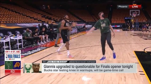 Woj on Giannis Antetokounmpo's #NBAFinals Game 1 status | SportsCenter смотреть онлайн