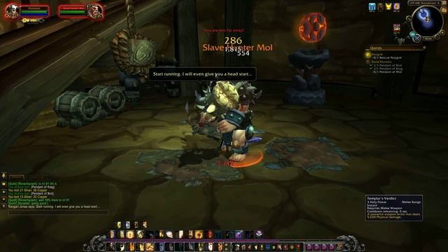 Draenor Quest 125: Slave Hunters & Quest 126: Nazgrel  (WoW, Human, Paladin)