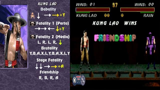 Aprenda como fazer Fatality do Kung Lao no Ultimate Mortal Kombat 3 смотреть онлайн