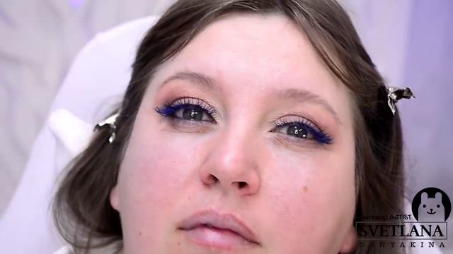 Макияж с синей тушью_ делаем взгляд выразительным. Эффект преображения .Макияж до и после Урок№135 смотреть онлайн