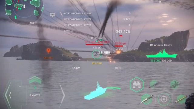 Modern Warships：RUR-5C ASROC Grenade Launcher Game Play смотреть онлайн