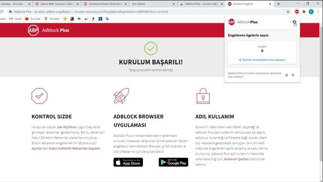 PC ve MOBİL YOUTUBE VİDEO REKLAM ENGELLEME | Youtube Reklam Kaldırma | Chrome, Opera, Telefonda смотреть онлайн