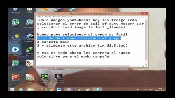 solución al error  (couldn't load image falloff_linear)CMW2 (2021)