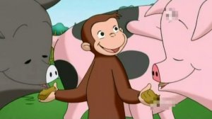 Curious George - 167 - George and the Giant Thumb (Learn English Language with subtitles)