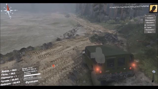 Обзор модов на SpinTires (Hummer H1). смотреть онлайн
