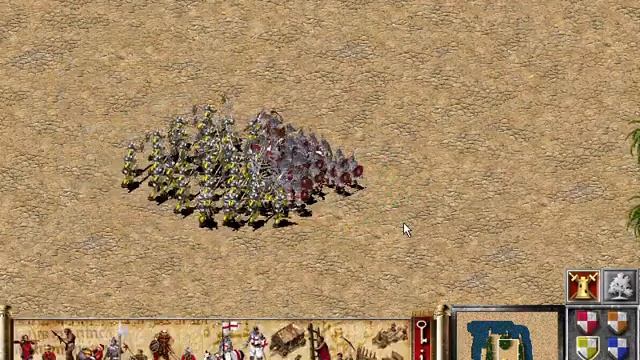 Stronghold crusader #fight between pikeman and Arabic swordsman смотреть онлайн