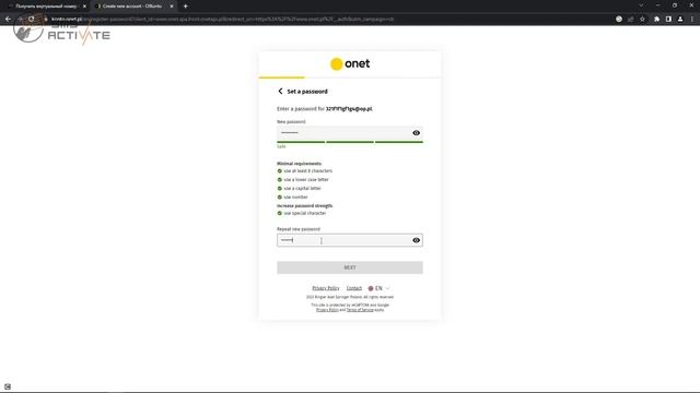 Создание аккаунта Onet без телефона руководство по использованию виртуального номера для SMS смотреть онлайн