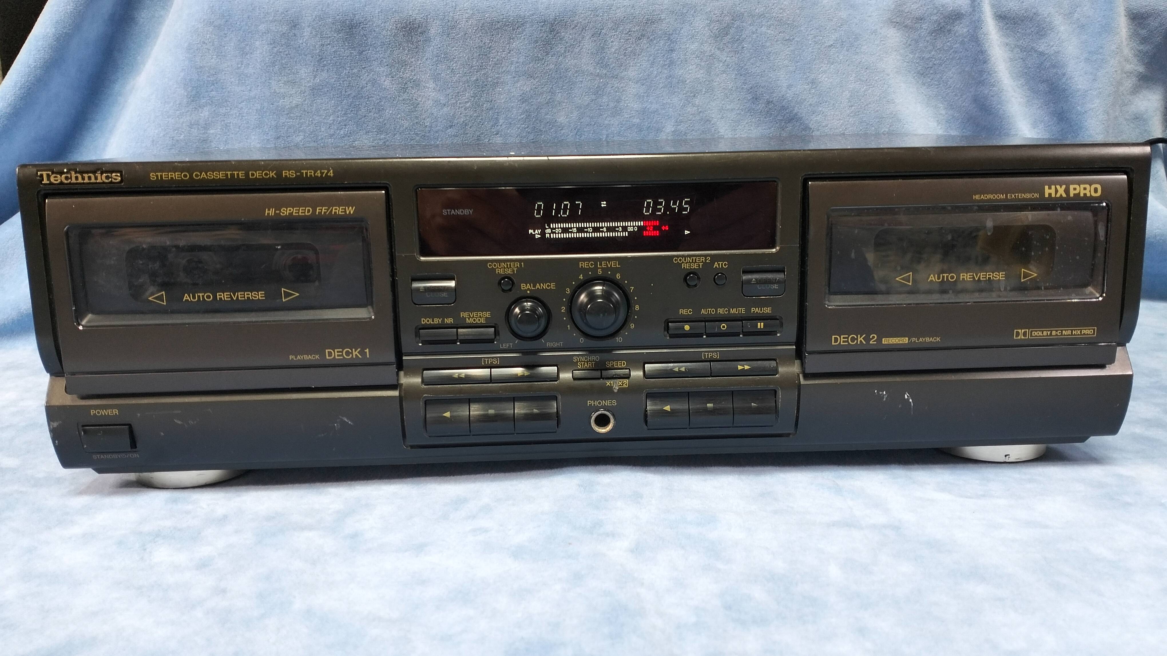 №002-Кассетная дека Technics RS-TR474 Var.2, обзор работы смотреть онлайн