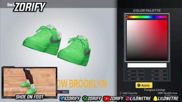 NBA 2K23 Next Gen Shoe Creator - Nike Air Force 1 Low x Off-White "Brooklyn" смотреть онлайн