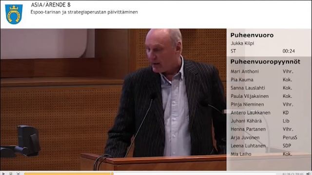 Jukka Kilpi Espoon valtuustossa: Palvelut, asuminen, kasvu ja maahanmuutto смотреть онлайн
