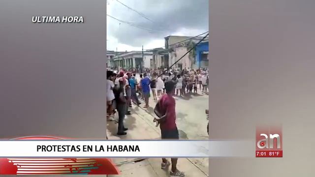 Se reportan protestas en varios municipios de La Habana смотреть онлайн