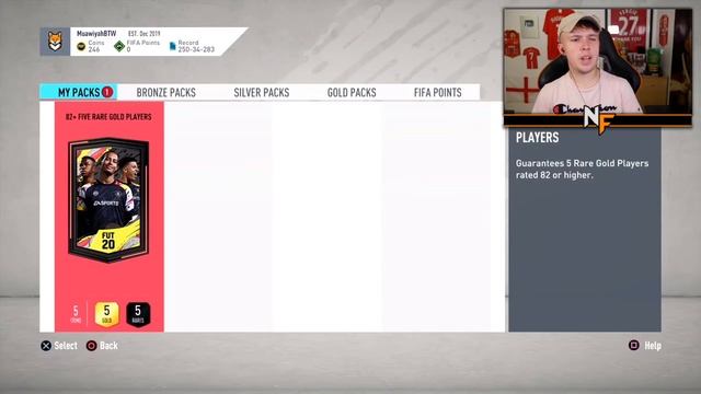 opening 20x 82+ FIVE Player Upgrade Packs on FIFA 20... смотреть онлайн