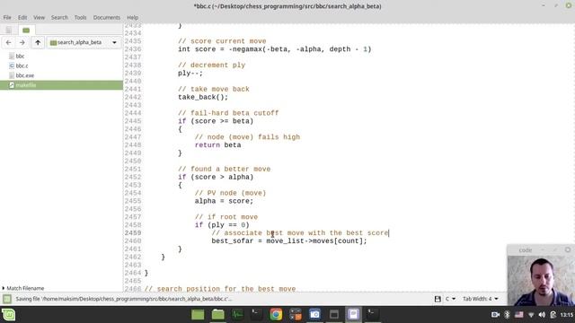 50-Bitboard CHESS ENGINE in C writing NEGAMAX ALPHA BETA skeleton смотреть онлайн