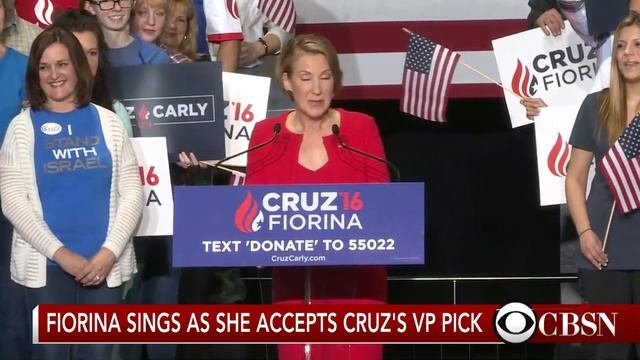 Watch: Carly Fiorina sings at Ted Cruz rally смотреть онлайн